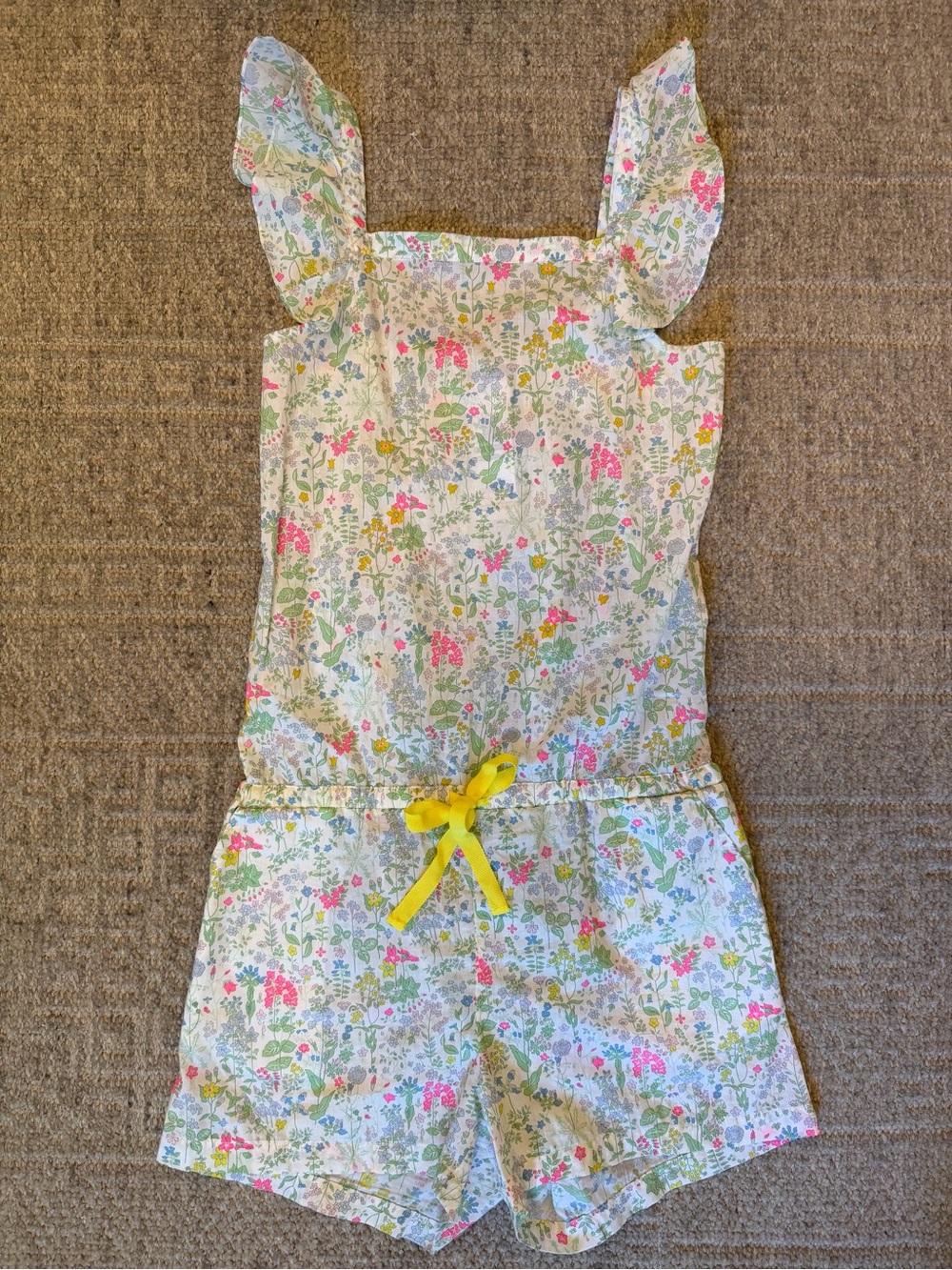 EUC Jacadi Girls Liberty Floral Print Romper size 12